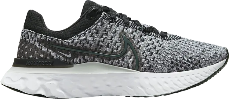 Кроссовки Nike Wmns React Infinity Run Flyknit 3 'Black Dark Smoke Grey', черный