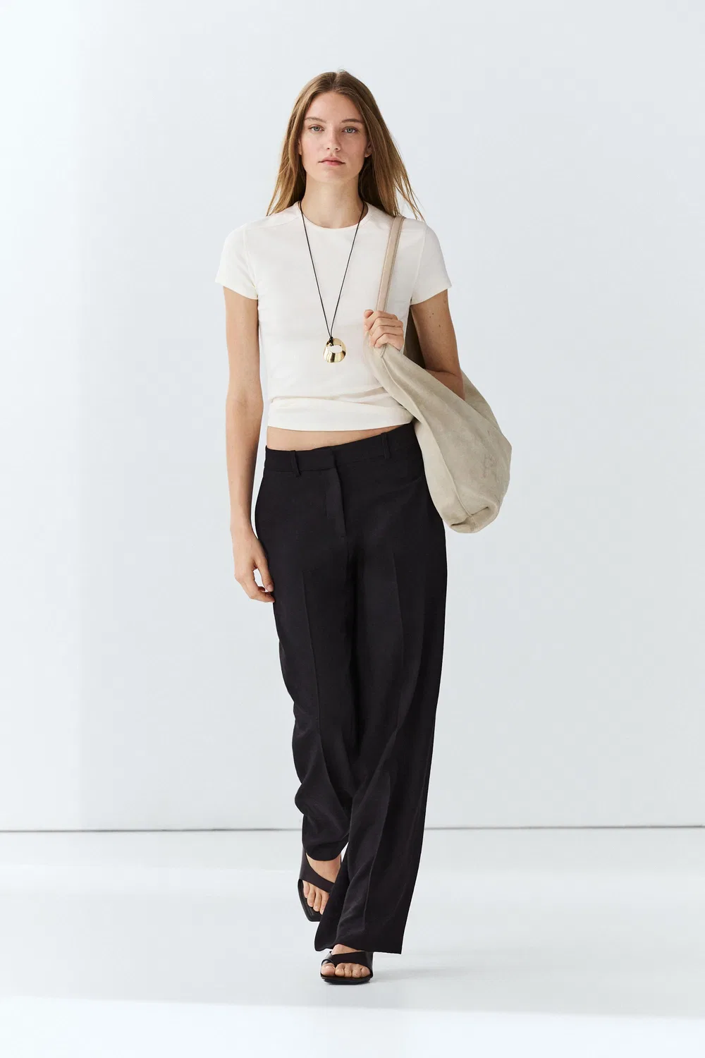 Брюки Massimo Dutti, прямые, черные