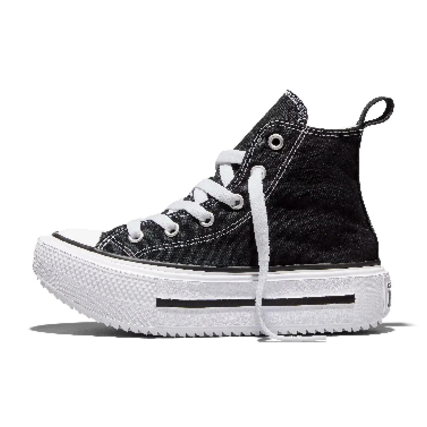 Детские кроссовки для мальчиков с принтом Chuck Taylor All Star Lift Double Stack Converse, Negro — фото 4