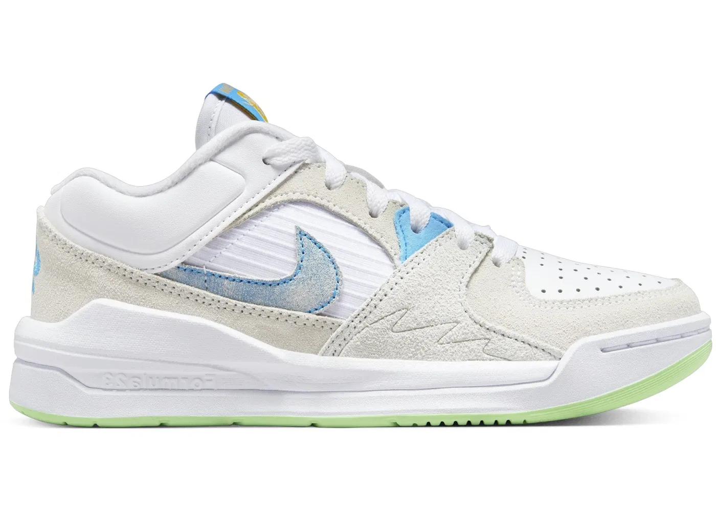 Детские кроссовки Lifestyle Jordan Stadium 90 Jordan, White/Vapor Green/Taxi/Dark Powder Blue