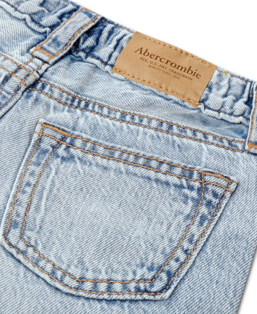 Джинсы свободного кроя с застежкой на пуговицы и молнию, модель New Baggy Fit abercrombie kids, Salty — фото 4