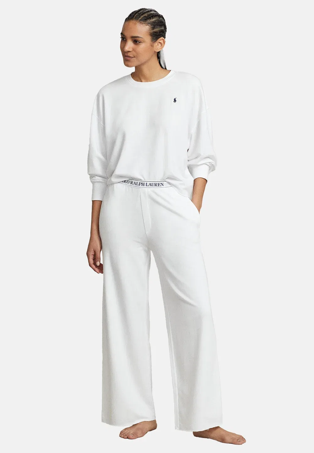 Пижамный комплект с широкими штанинами Polo Ralph Lauren, White Cloud