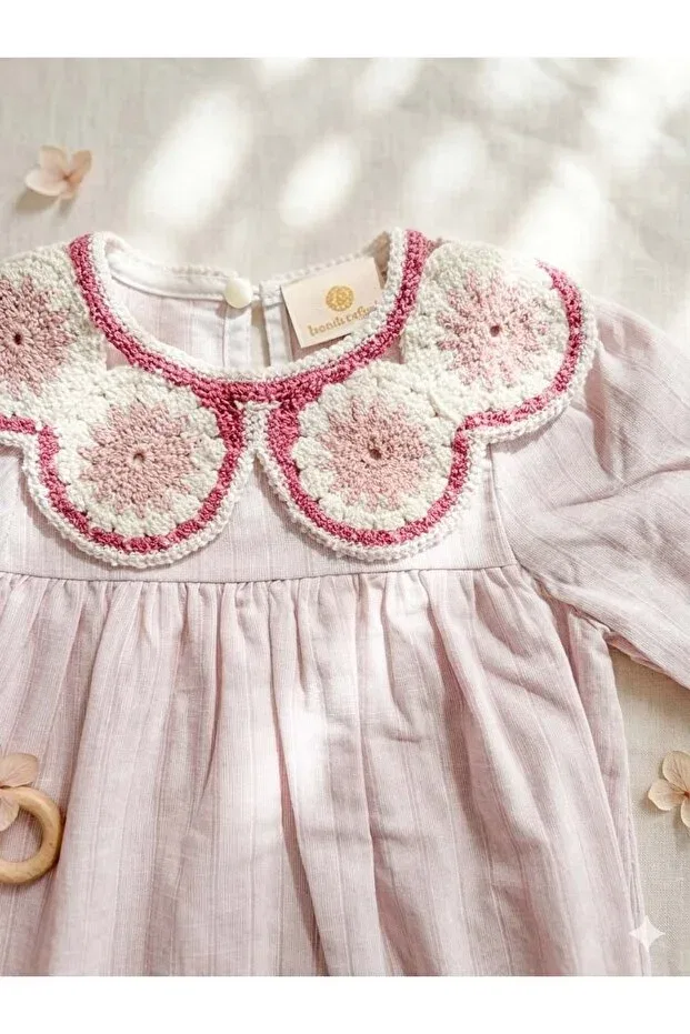 Детское платье для девочек с длинным рукавом Viababy, Pink — фото 4