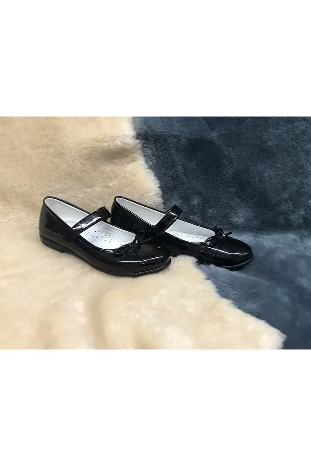 Детские балетки для девочек без скользящей подошвы Mini Angel, Black Rugan — фото 4