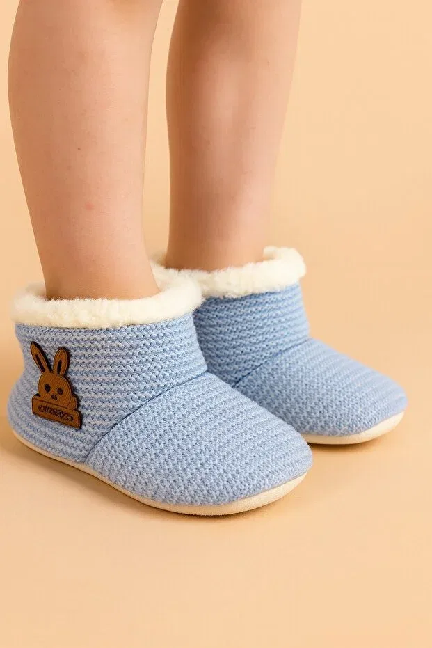 Детские пинетки-тапочки из трикотажа Без завязок Dinamik Çocuk, Blue