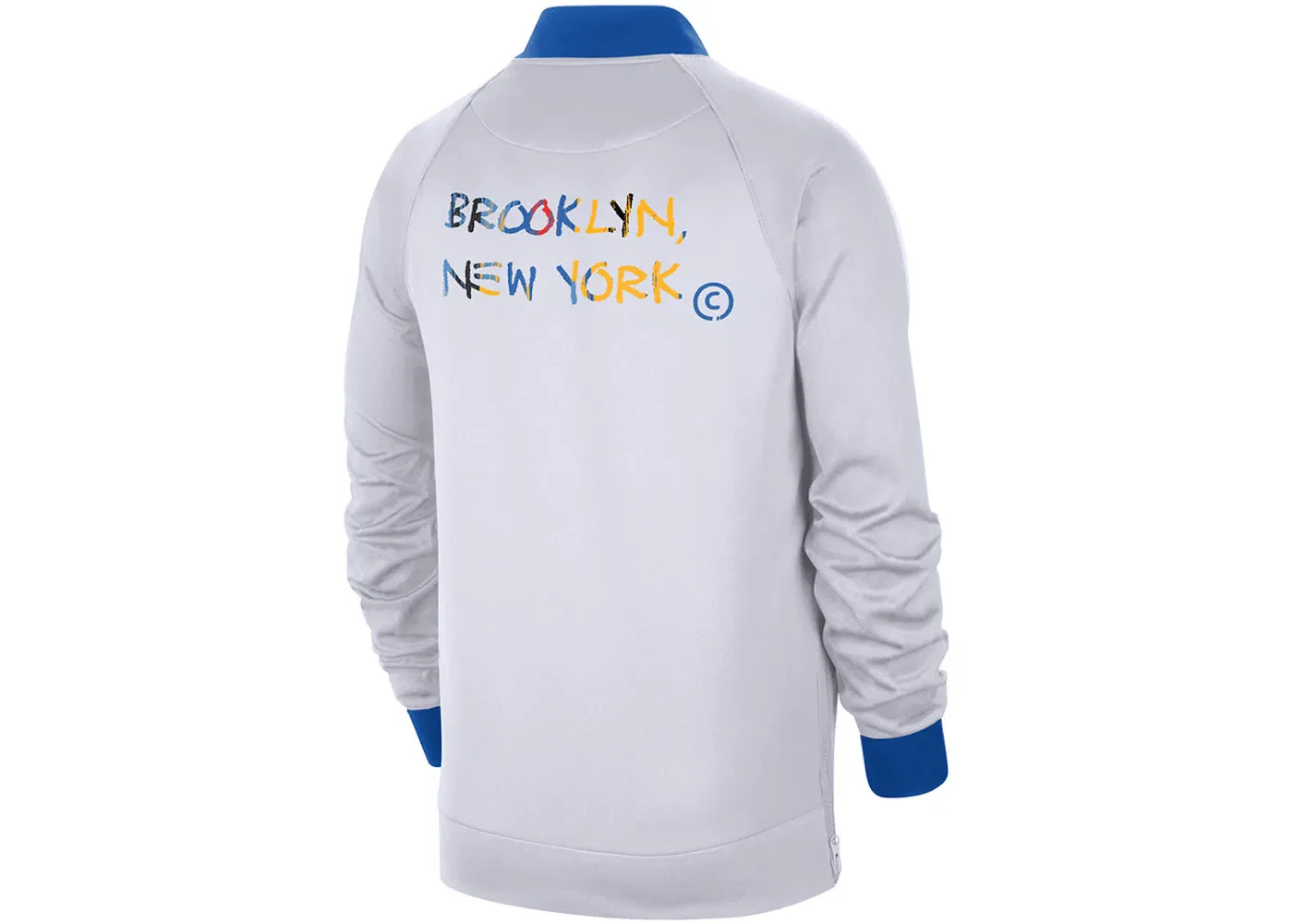 Мужская худи Nike NBA Brooklyn Nets Showtime City Edition Dri-Fit, White/Royal Blue — фото 2