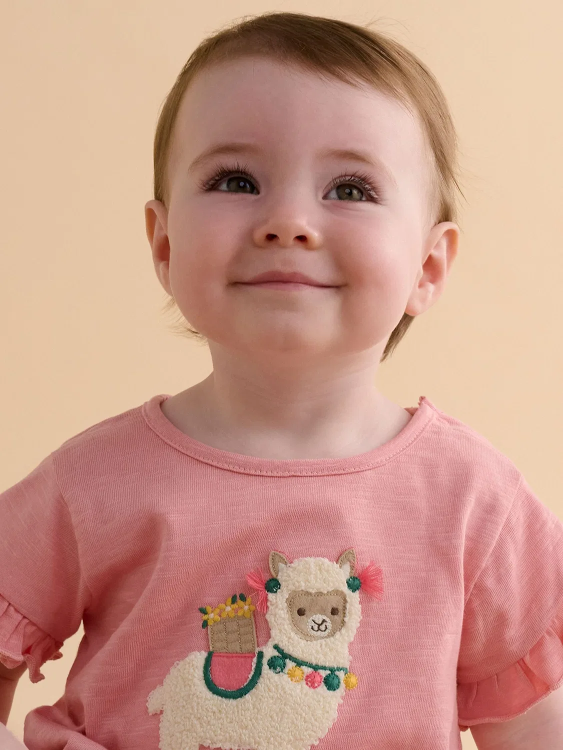 Комплект футболка с рюшами и шорты Purebaby, розовый