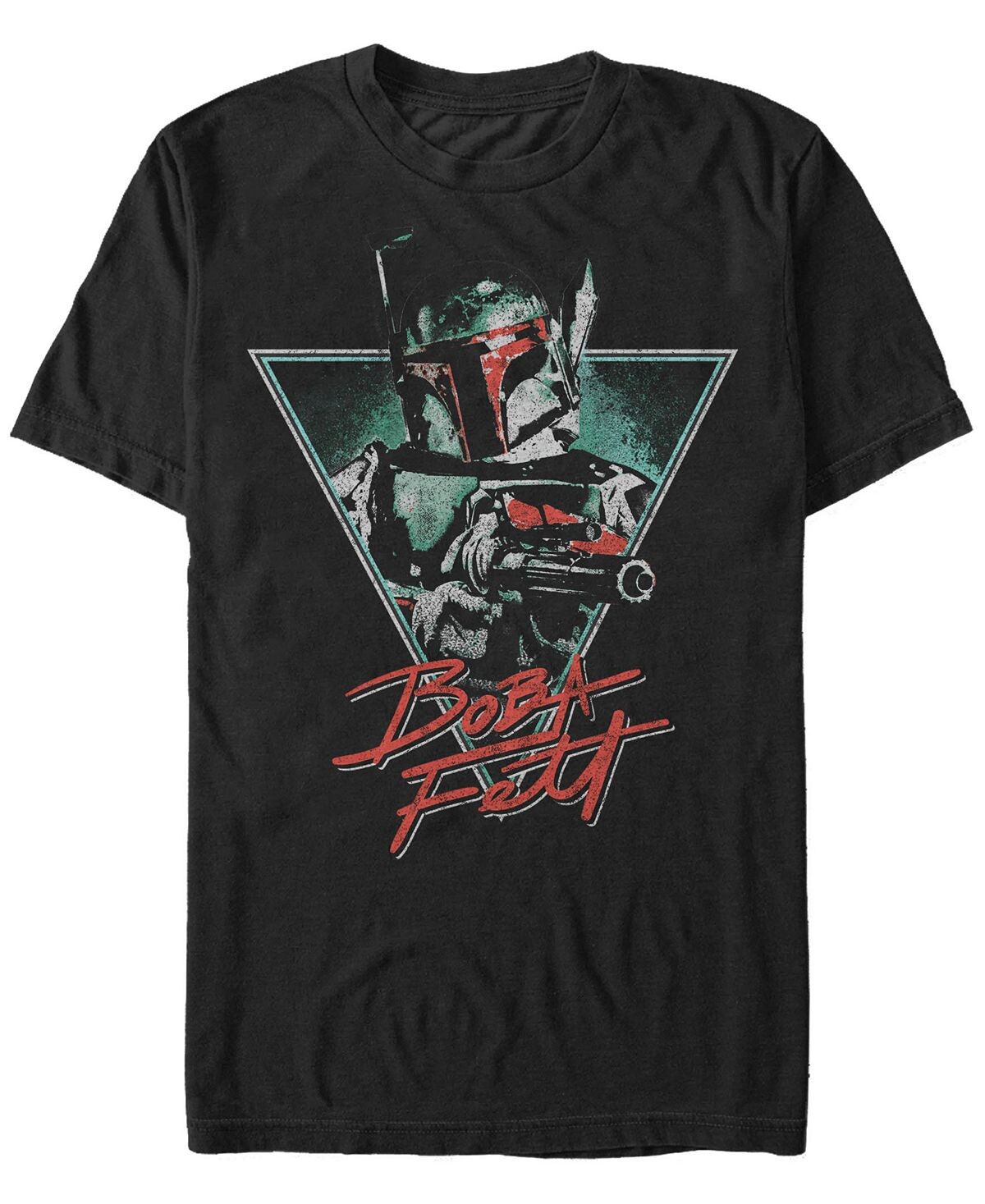 

Звездные войны мужская классическая футболка с коротким рукавом boba fett blaster Fifth Sun, черный