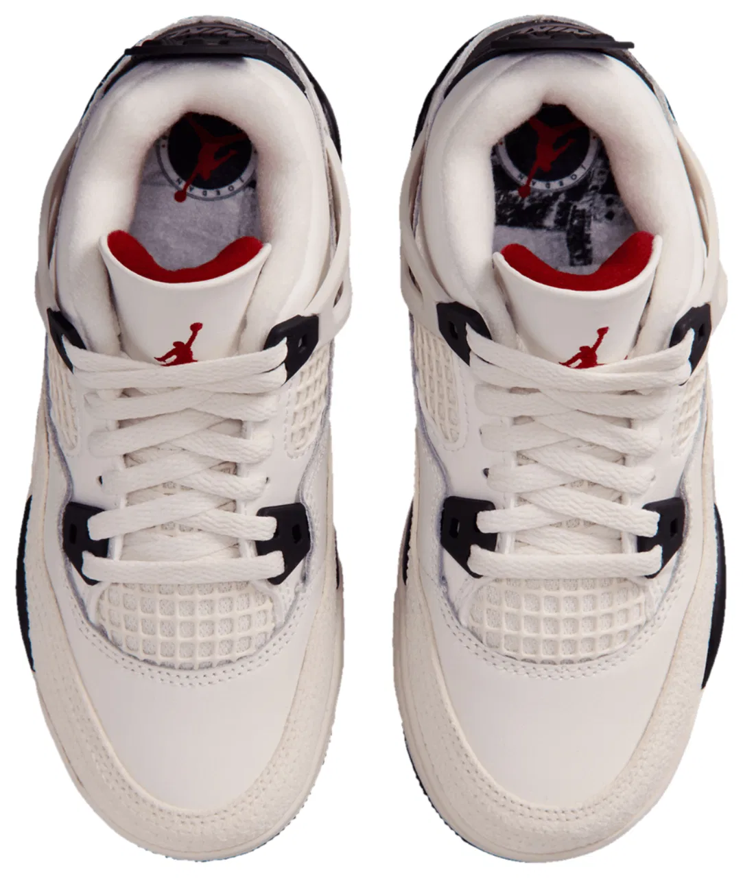 Кроссовки для мальчиков Performance Basketball Jordan Retro 4, цвет Red/White/Black — фото 4