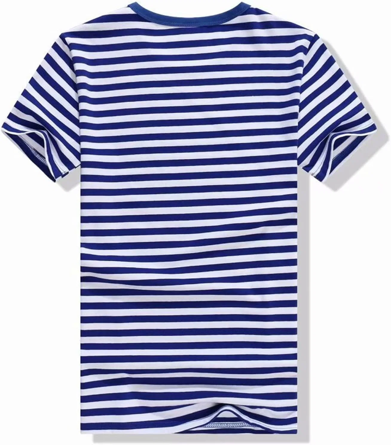 Мужская футболка с полосками, длинный рукав, хлопковая смесь, Regular Fit, Blue — фото 2