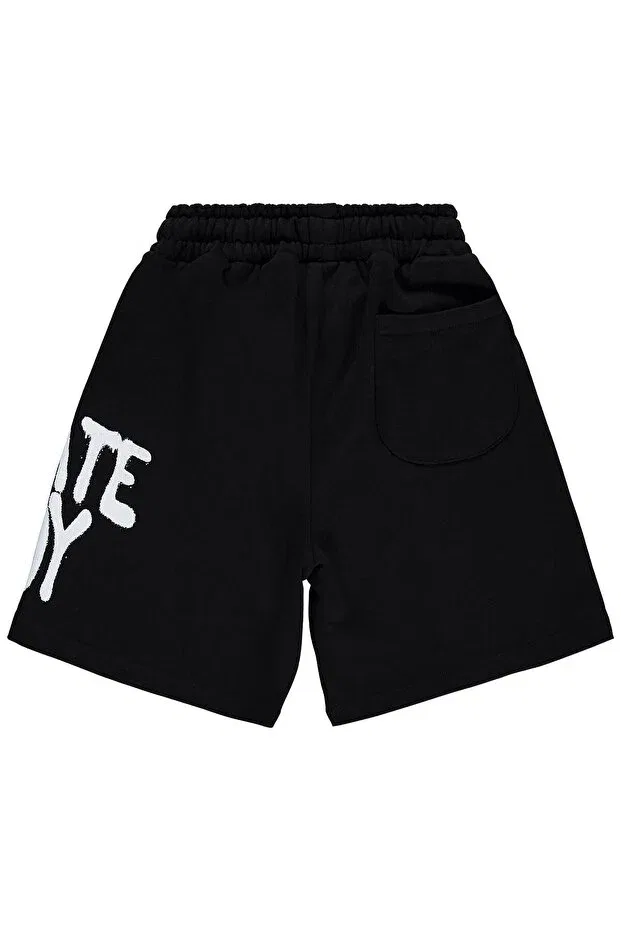 Детские шорты для мальчиков с принтом Skate Boy Printed Capri Civil Boys, Black — фото 2