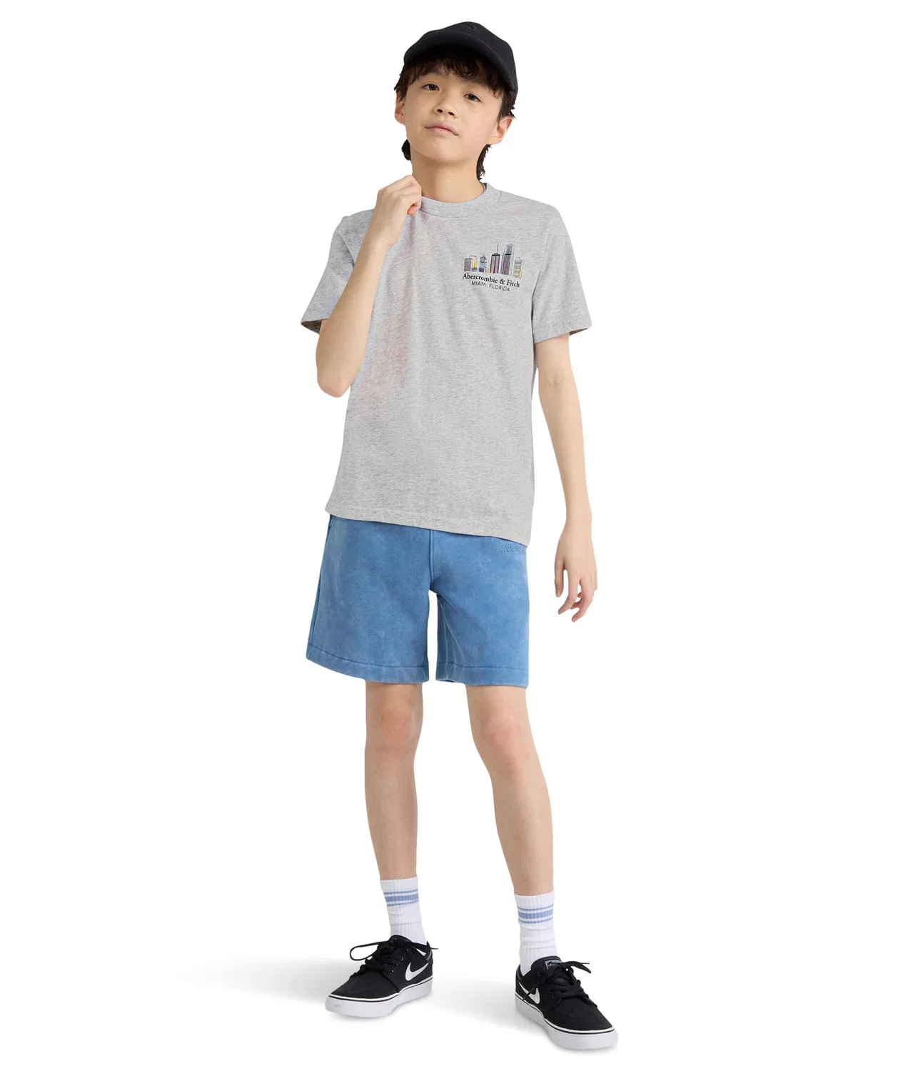 Футболка Miami Tee (для детей постарше) Abercrombie Kids, Grey Heather — фото 2