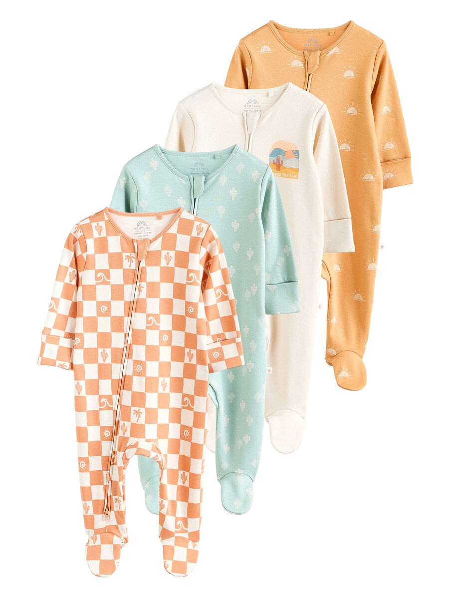

Пижама Next, цвет Camel/Light green/Orange/natural white