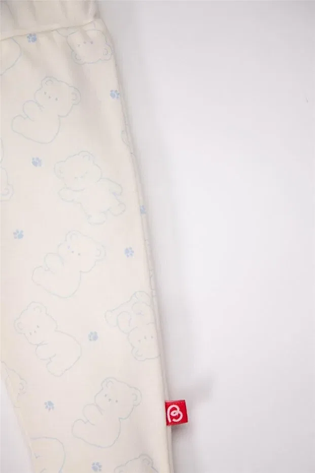 Детские брюки для девочек хлопковые cute bear Bebetto, Blue — фото 3
