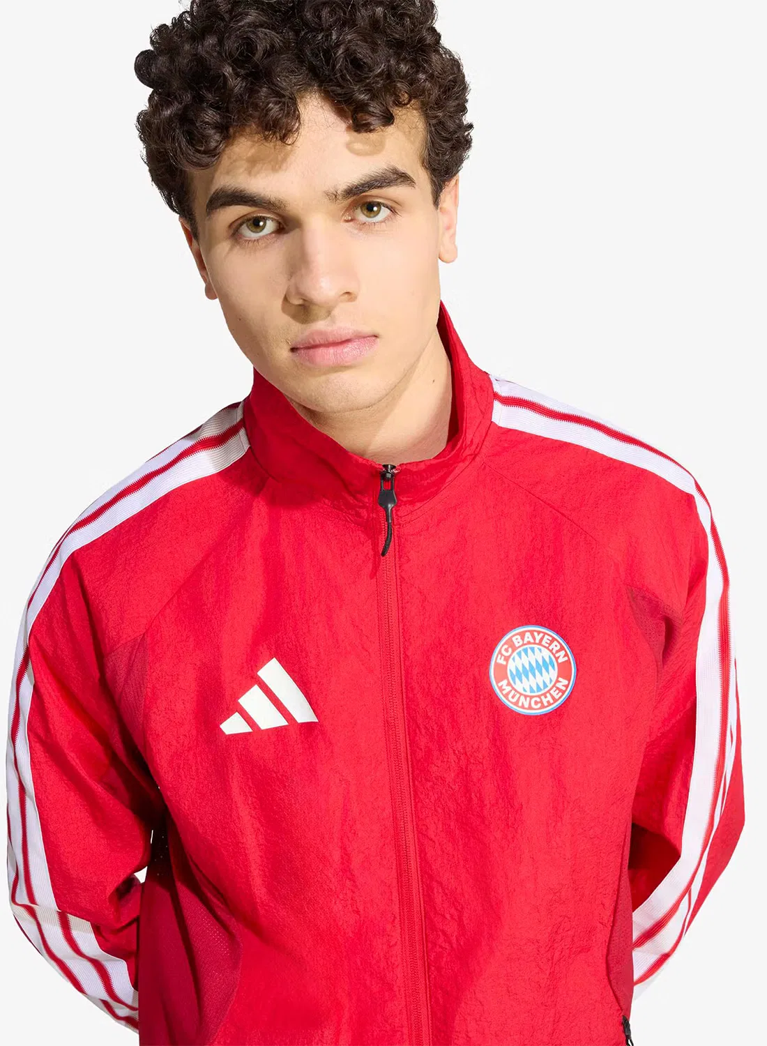 Куртка-трек с воротником-стойкой Fc Bayern Home Anthem Adidas, track top — фото 3
