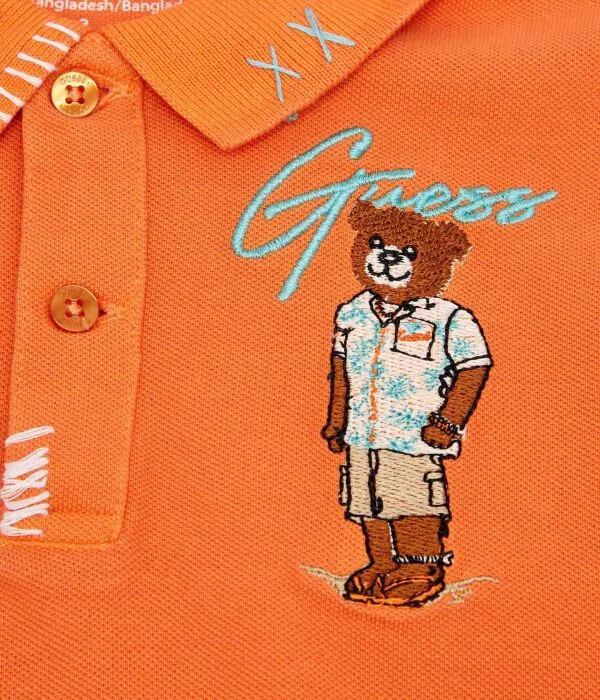 Детское поло для мальчиков хлопковое Polo Guess, Arancione — фото 3