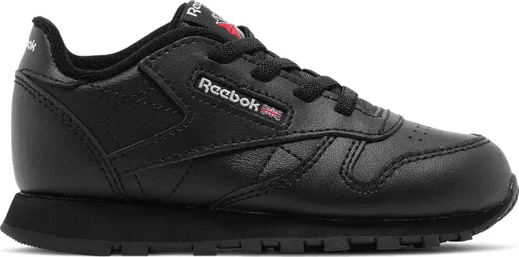 

Кроссовки classic leather toddler 'triple black' Reebok, черный