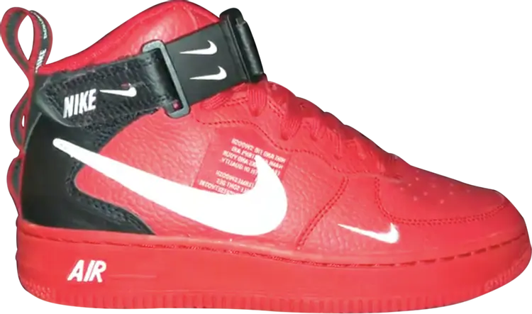 

Кроссовки Nike Air Force 1 Mid LV8 GS 'University Red', красный