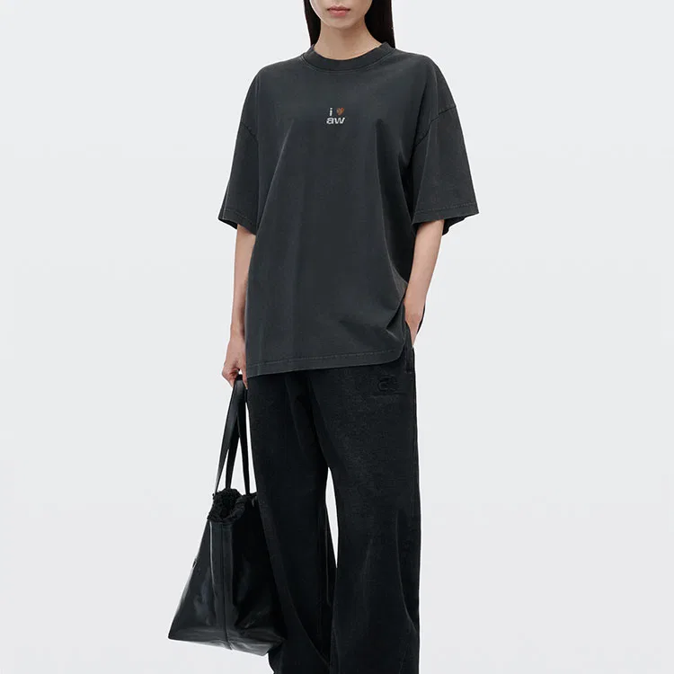 Футболка унисекс с принтом Alexander Wang, Washed Black — фото 3