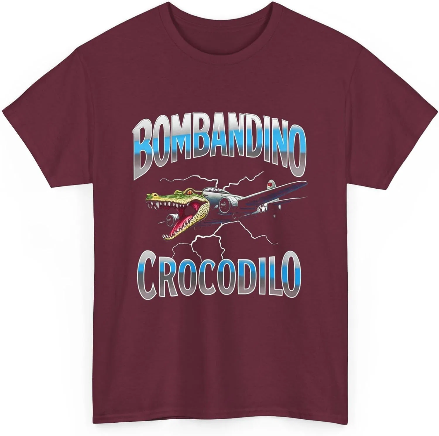 Футболка с принтом Bombandino Crocodilo, бордовый