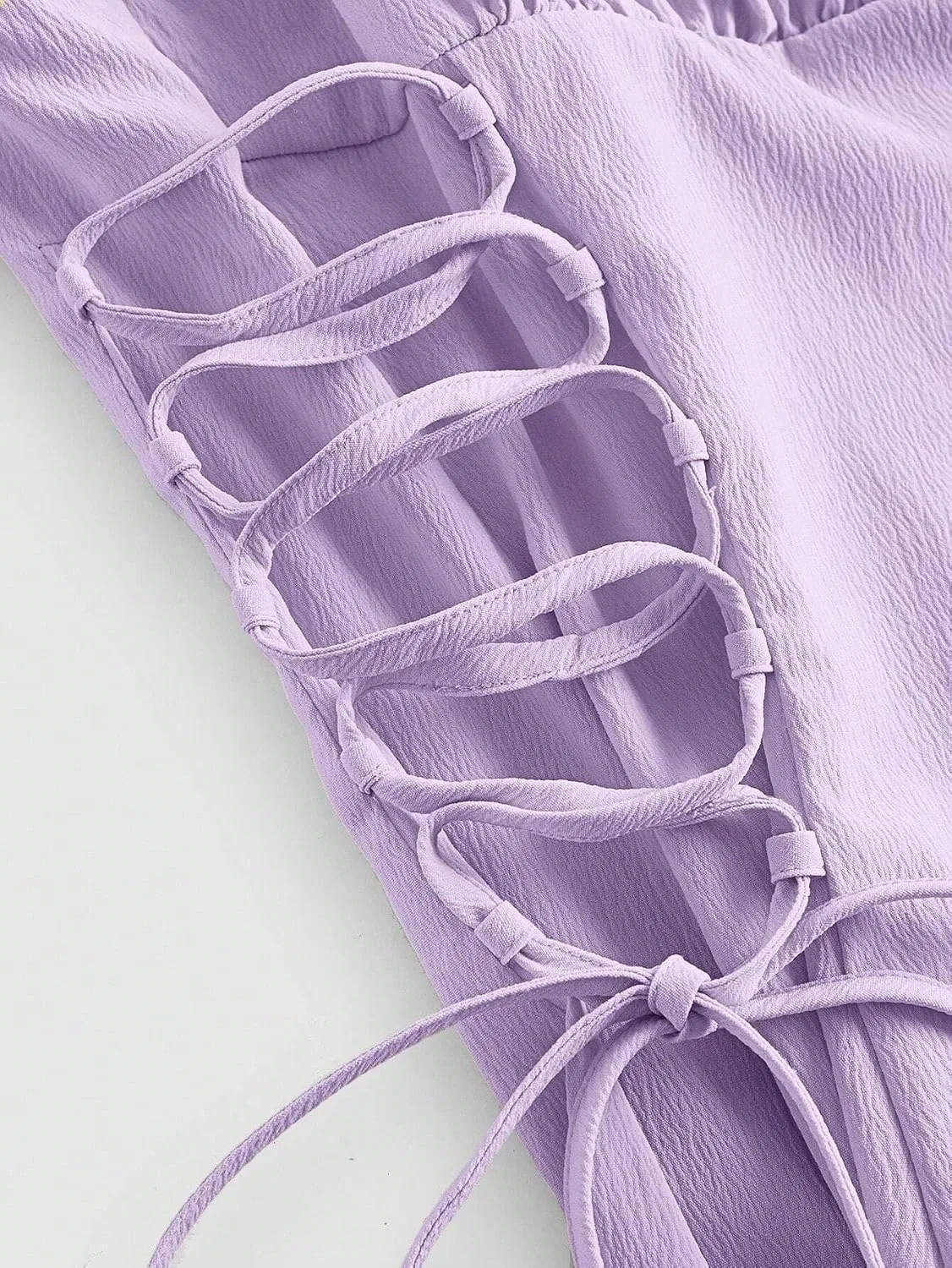 Женское ками-платье на пуговицах с открытой спиной, Mauve Purple — фото 4