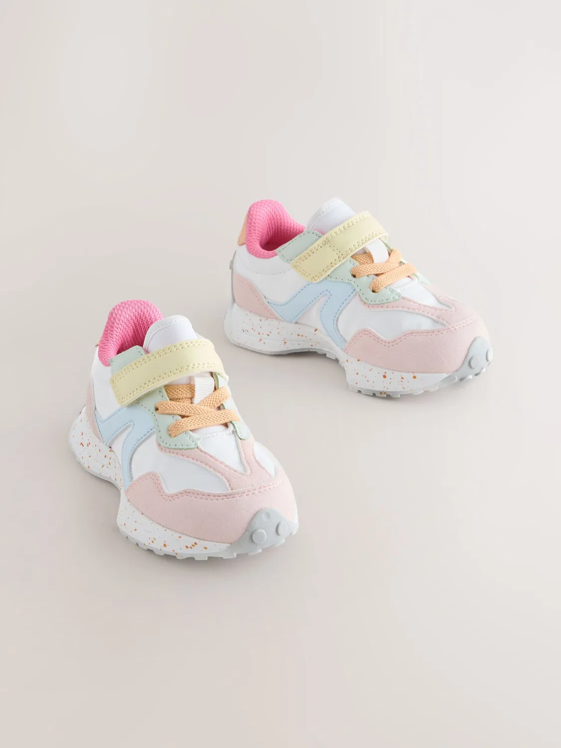 Кроссовки на шнуровке и липучке, Multi Pastel Next