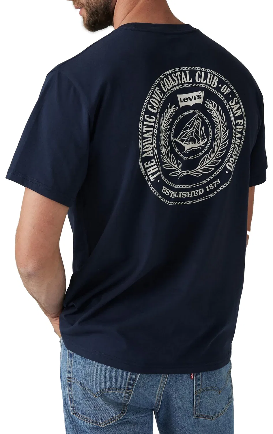 Мужская футболка свободного кроя Levi's, Nautical Concept Nav — фото 4
