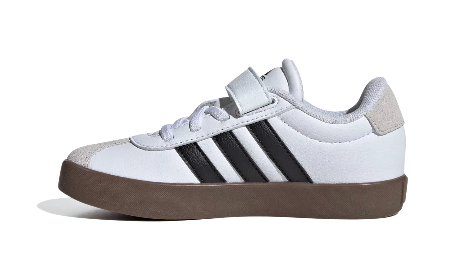 Детские полуботинки с эластичной шнуровкой и липучкой Adidas, белый — фото 3
