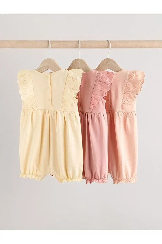 Детский комбинезон для девочек с кружевом Next Baby, Multicolor — фото 2
