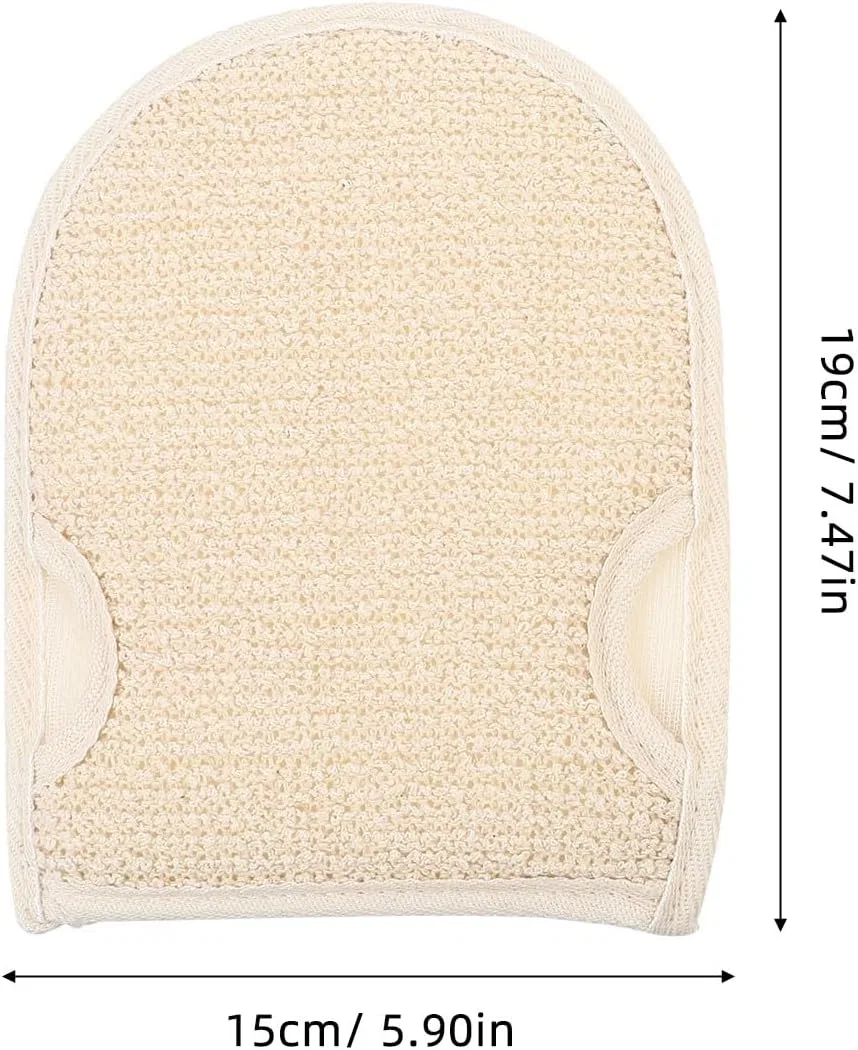 Пилинговые перчатки двусторонние из хлопка и льна, 2 шт, Beige Artibetter — фото 2