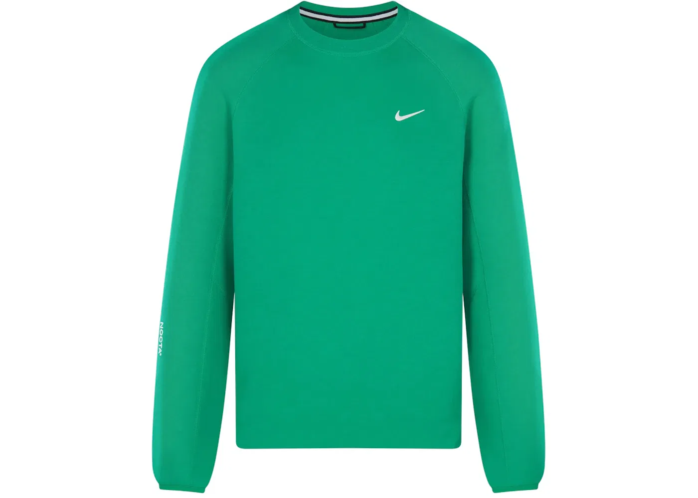 Детская худи с флисовой подкладкой Crew Nike, Stadium Green/Sail