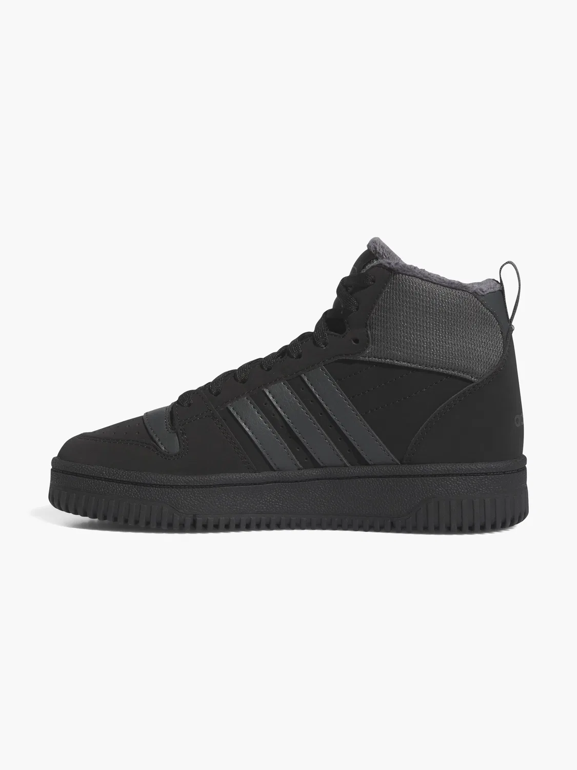 Высокие зимние кеды с шнуровкой Adidas, черный — фото 2