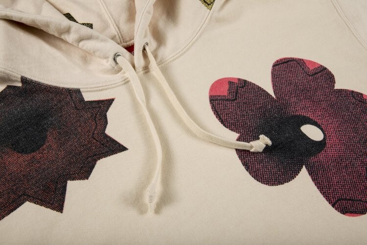 Толстовка Supreme x Nate Lowman Hooded Sweatshirt 'Natural', кремовый — фото 4