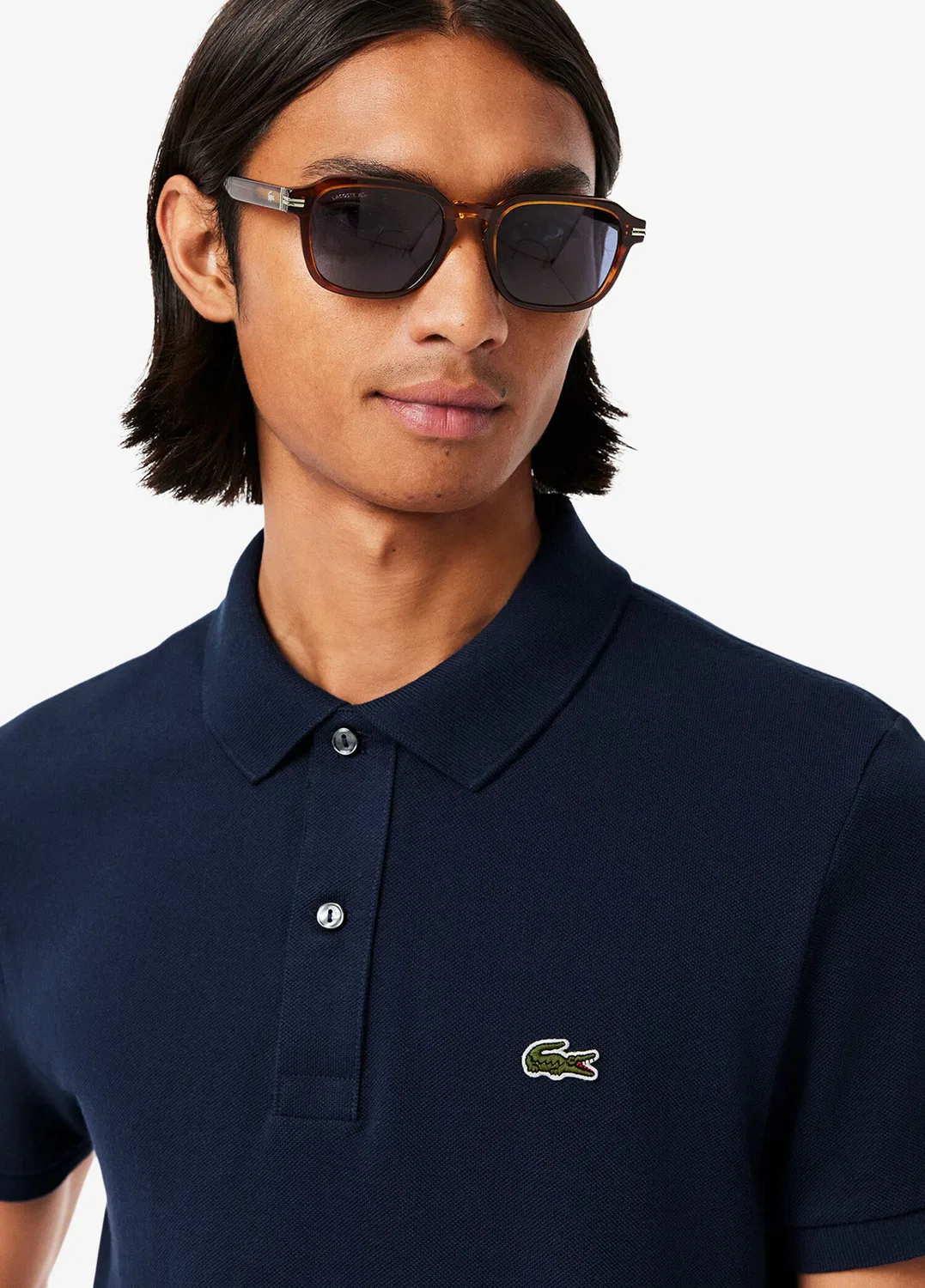 Футболка поло L.12.12 Slim Fit Lacoste, lacivert-166 — фото 2