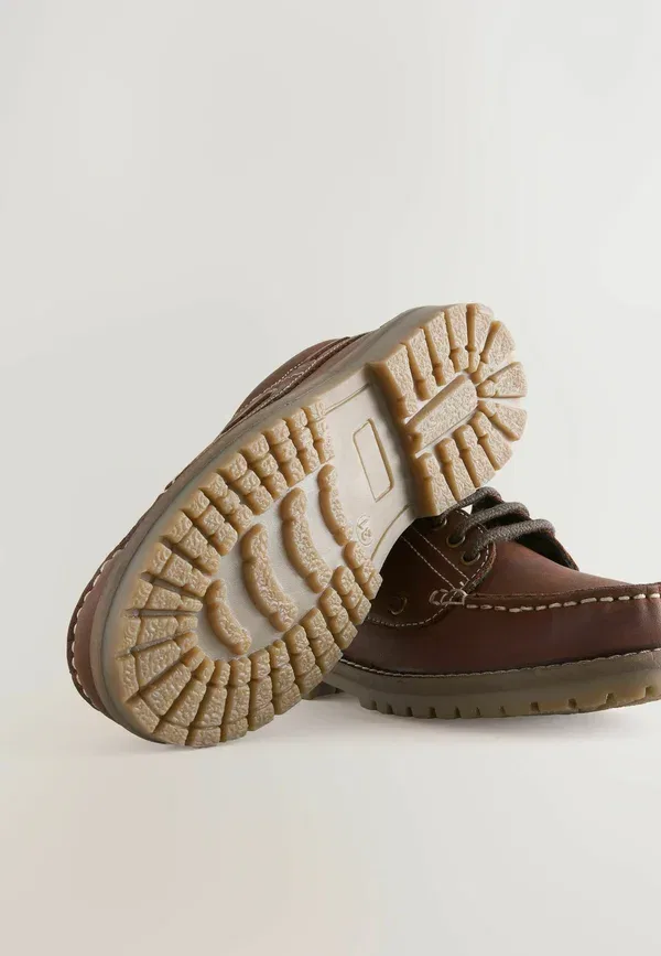 Туфли с кожаным верхом Boat shoes Next, Tan Brown, светло-коричневый — фото 4