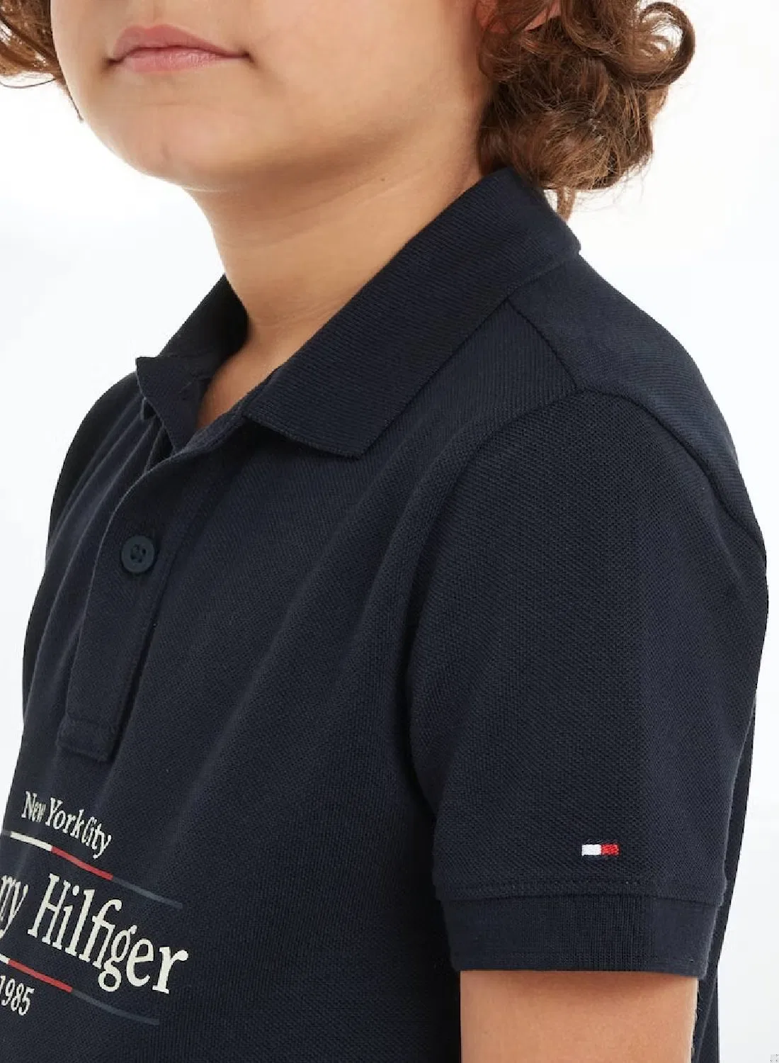 Поло хлопковое Icon regular Tommy Hilfiger, голубой — фото 4