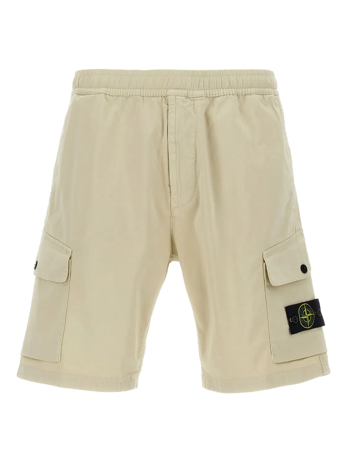 Шорты-карго с нашивкой компаса Stone Island, светло-бежевый
