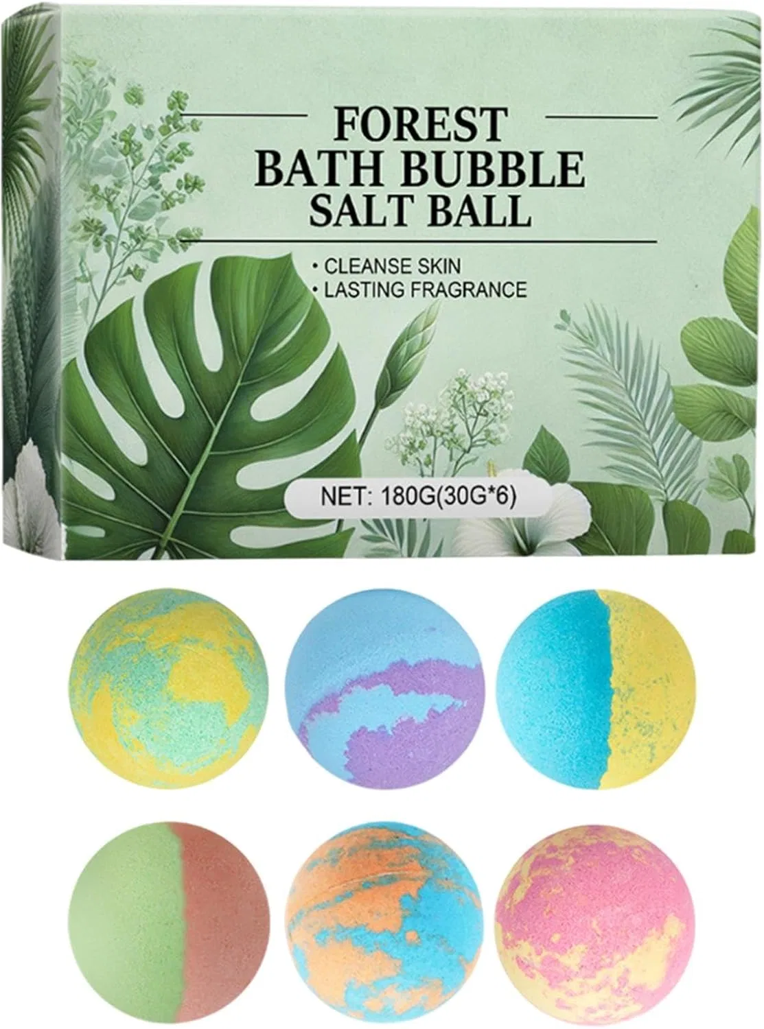 Бомбочки для ванны, Набор 6 шт, 180 г, Generic