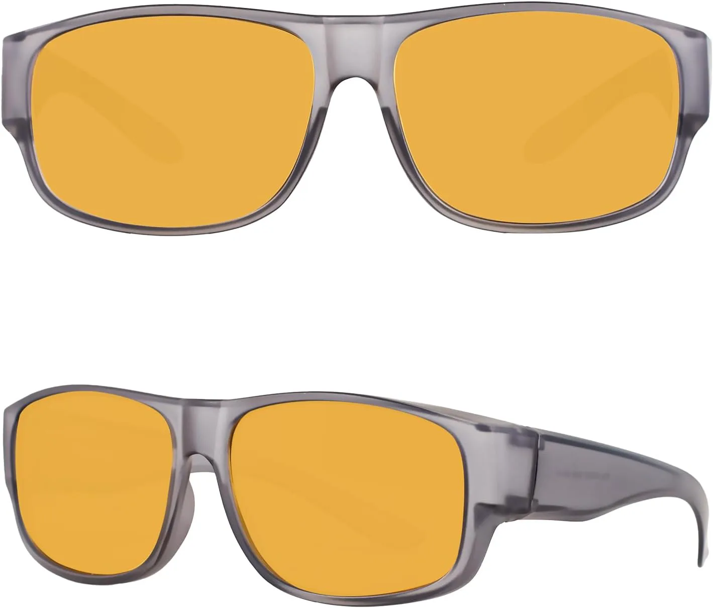 

Солнцезащитные очки MAXJULI, надеваемые поверх обычных очков, для мужчин и женщин, поляризованные, обтекаемой формы, модель 8239, Transparent Gray+ Yellow