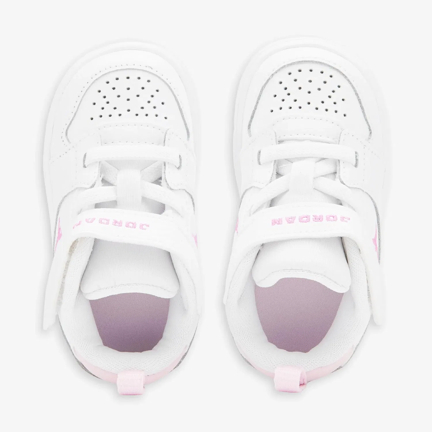 Детские низкие кроссовки Court Connect для малышей Jordan, White/Pink — фото 3