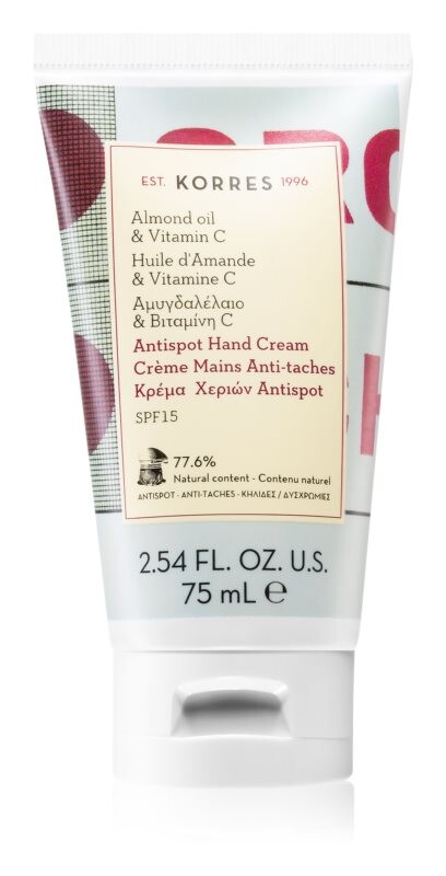

Крем для рук против пигментных пятен SPF 15 Korres Almond Oil & Vitamin C