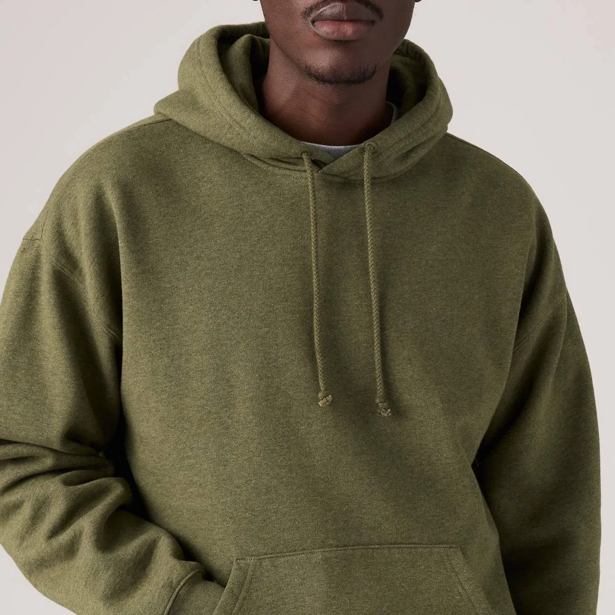 Рабочая толстовка с капюшоном Levi's, Burnt Olive Heather - Green — фото 2