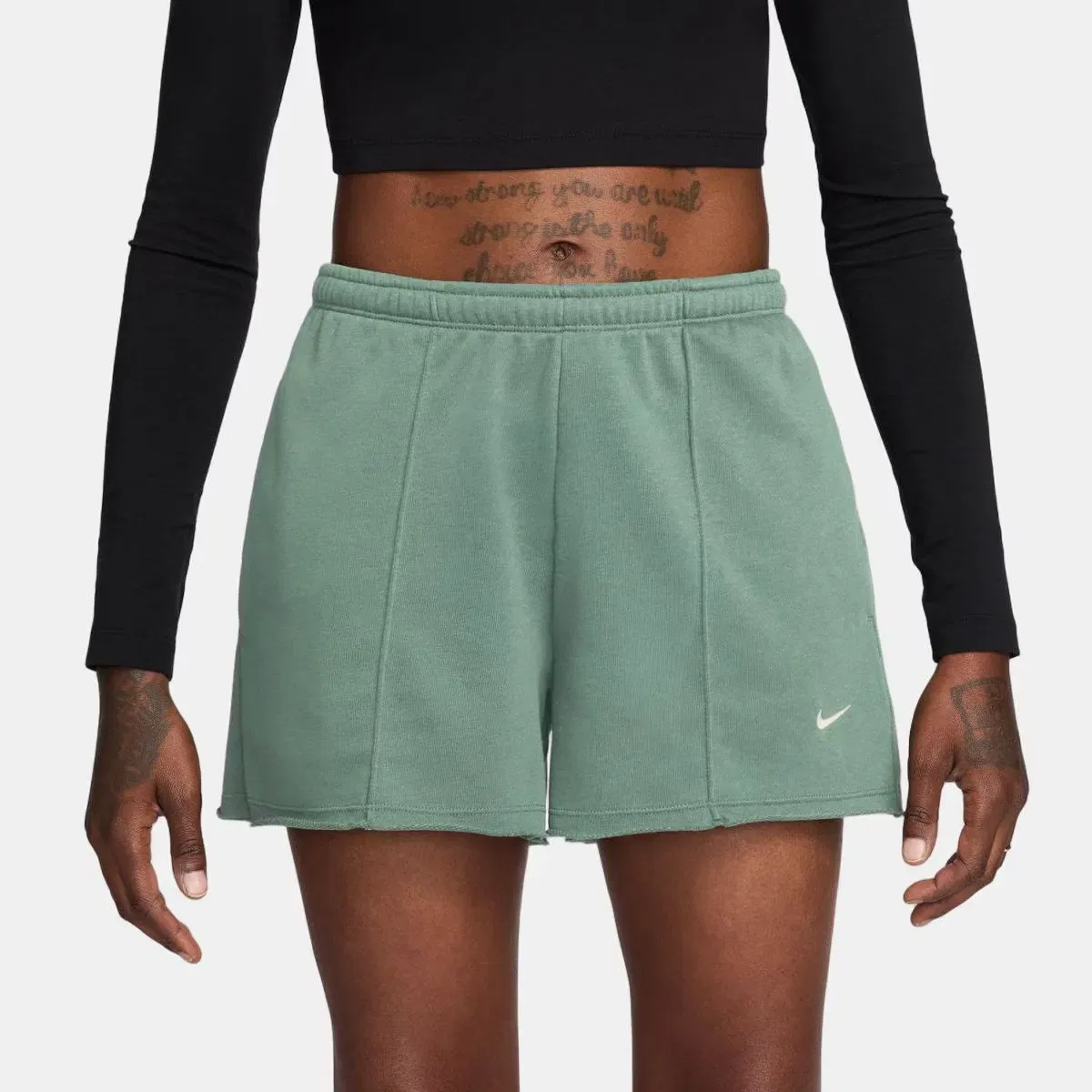 Женские шорты спортивные из французского терри Nike, Verde