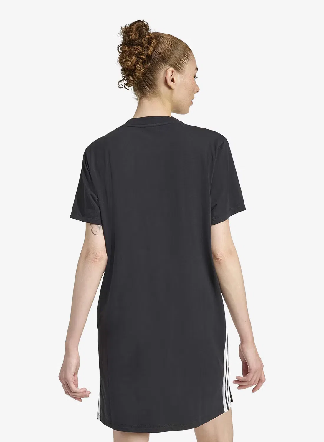 Платье-футболка свободного кроя 3-Stripes essential Adidas, черный — фото 2
