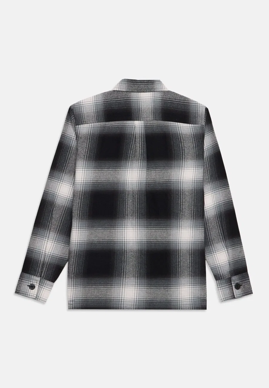 Детская рубашка Jack & Jones Junior на пуговицах, удобная посадка, модель, темно-серый цвет — фото 2