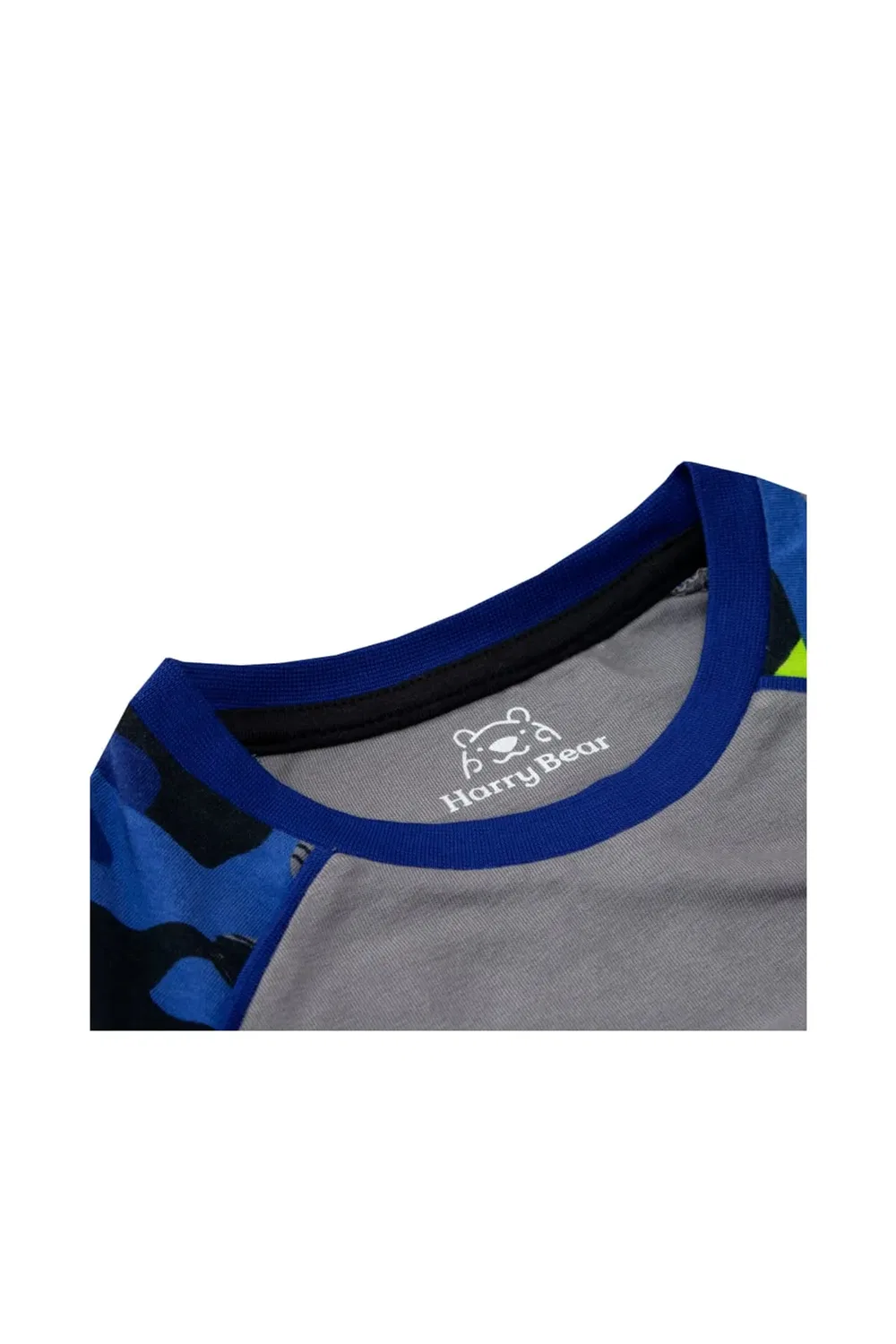 Детские пижамы с принтом Camo Skull Pocket, Harry Bear, Grey — фото 3