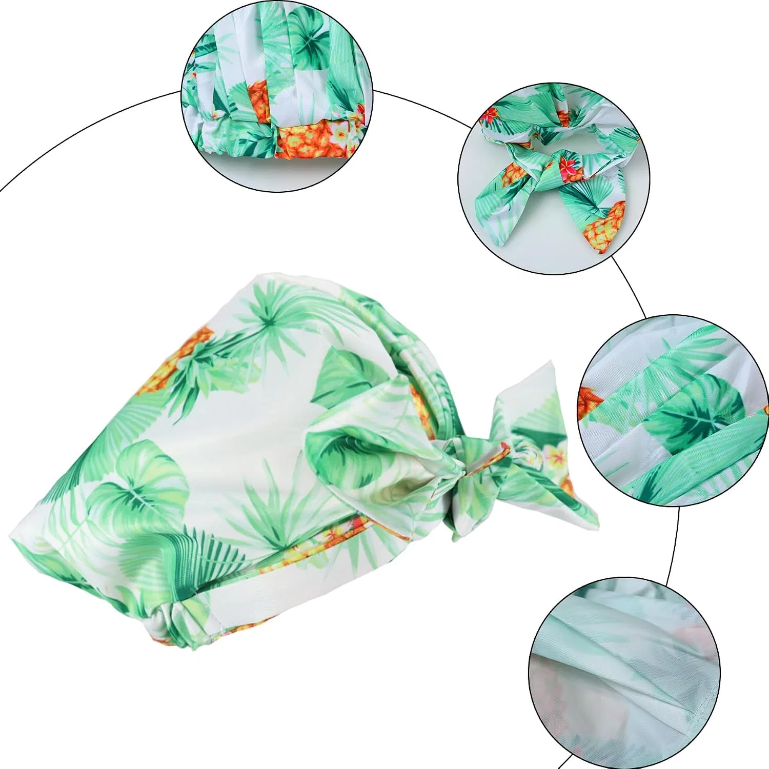 Шапочка для душа Umimiss, 2 шт, 12x6x1.5 см, Pink / Green — фото 3