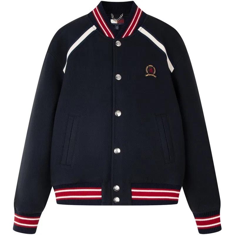 Мужская куртка-бомбер с принтом Crest Tommy Hilfiger, Navy Blue DW5