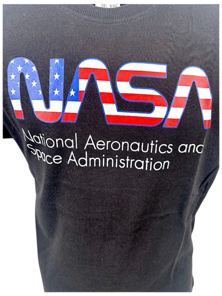 Футболка NASA с надписью «NASA» черного цвета — фото 2