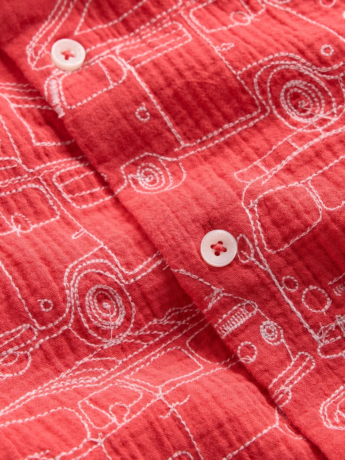 Рубашка из двойной ткани, Red Boden, красный — фото 3